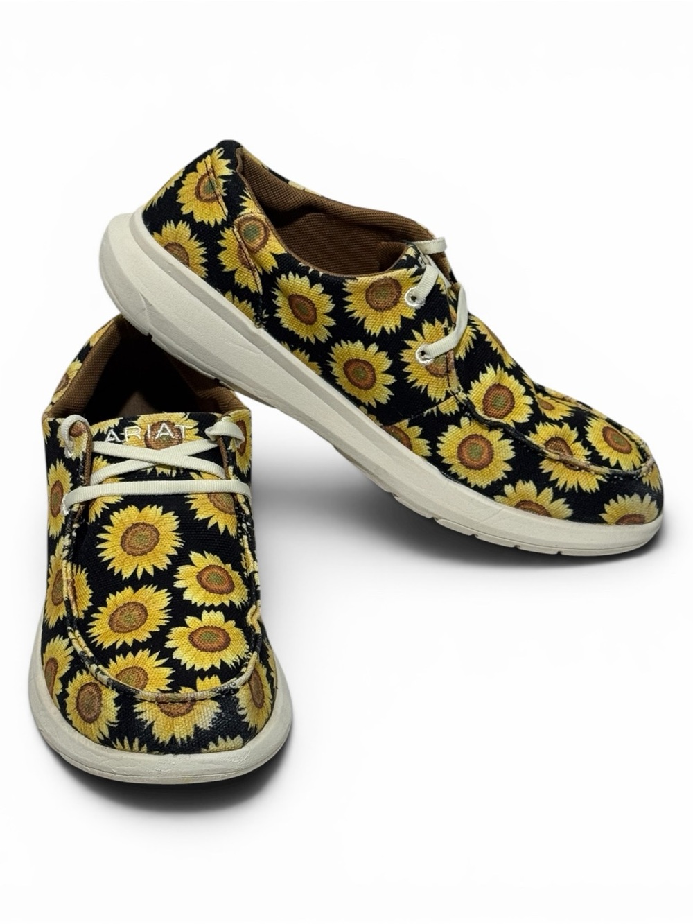 🌻 Ariat Hilo Sunflower Skies Canvas Slip On Sneakers Shoes Women's Sz 9.5